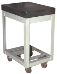 24 x 36" - Surface Plate Stand 0-Ledge with Casters - Caliber Tooling