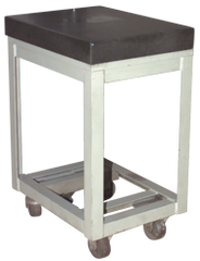 18 x 24" - Surface Plate Stand 0-Ledge with Casters - Caliber Tooling