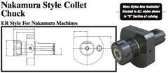 Nakamura Style Collet Chuck (ER Style For Nakamura Machines) - Part #: NK53.3032 - Caliber Tooling