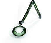 Green-Lite® 5" Racing Green Round LED Magnifier; 43" Reach; Table Edge Clamp - Caliber Tooling