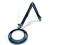 Green-Lite® 7-1/2" Spectra Blue Round LED Magnifier; 43" Reach; Table Edge Clamp - Caliber Tooling