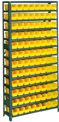 36 x 18 x 48'' (96 Bins Included) - Small Parts Bin Storage Shelving Unit - Caliber Tooling