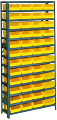 36 x 12 x 75'' (48 Bins Included) - Small Parts Bin Storage Shelving Unit - Caliber Tooling