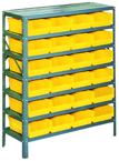 36 x 12 x 48'' (24 Bins Included) - Small Parts Bin Storage Shelving Unit - Caliber Tooling