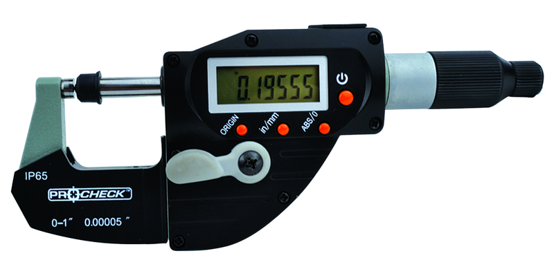 IP65 Ram-Mike Absolute High Speed Micrometer - 0-1"/25.4mm Range - . 00005"/.001mm Resolution - Output L5 Connector - Caliber Tooling