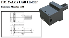 PM Y-Axis Drill Holder (Peripheral Mounted VDI) - Part #: PM59.4012D - Caliber Tooling
