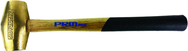 PRM Pro 10 lb. Brass Hammer with 32" Wood Handle - Caliber Tooling