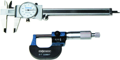 0-1" Outside Micrometer And 0-6" Dial Caliper in Case - Caliber Tooling