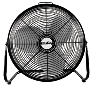 18" Floor Fan Roll-About Stand; 3-speed; 1/6 HP; 120V - Caliber Tooling