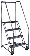 Model 4TR26E4; 4 Steps; 28 x 47'' Base Size - Tilt-N-Roll Ladder - Caliber Tooling