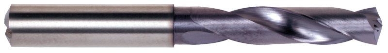 21/32 Dia. - 123mm OALTiAlN Coated-Carbide-Short Length High Performance Drill-Coolant Fed - Caliber Tooling