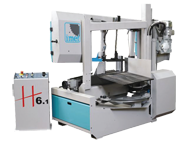 H6SA 20" Double Column Mitering Bandsaw; 5HP Blade Drive - Caliber Tooling