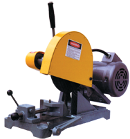 Abrasive Cut-Off Saw-Floor Swivel Vise - #K10S-1; Takes 10" x 5/8 Hole Wheel (Not Included); 3HP; 1PH Motor - Caliber Tooling