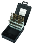 60 Pc. #1 - #60 Wire Gage Cobalt Bronze Oxide Jobber Drill Set - Caliber Tooling