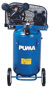 Portable Air Compressors - Model #PK5020VP; 20 Gallon / Vertical Tank; 5HP; 1PH; 115/230V Motor - Caliber Tooling