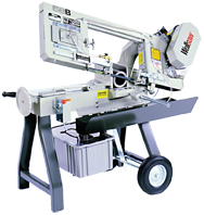 Horizontal/Vertical Bandsaw-Wet Cutting - #58BW; 9-1/2 x 11'' Capacity; 1/2HP; 1PH; 115V Motor - Caliber Tooling