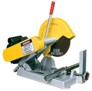 Abrasive Cut-Off Saw - #100020110; Takes 10" x 5/8 Hole Wheel (Not Included); 3HP; 1PH; 110V Motor - Caliber Tooling