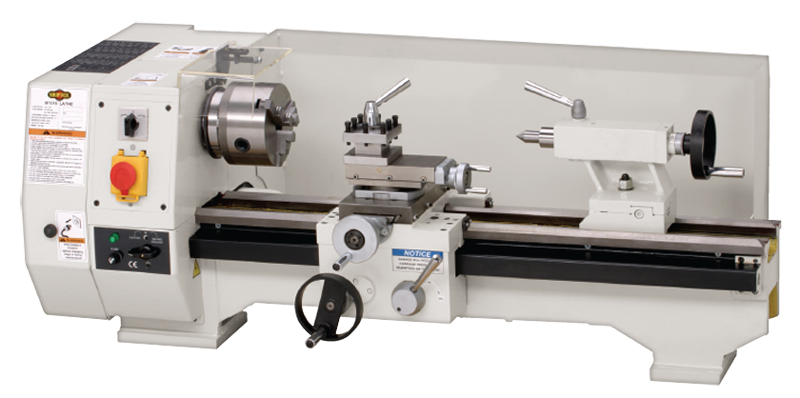 Bench Lathe - #M1016 9-3/4'' Swing; 21'' Between Centers; 3/4HP; 1PH; 110V Motor - Caliber Tooling