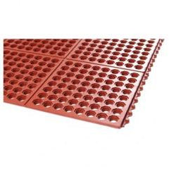 3' x 3' x 5/8" Thick Drainage Mat - Red - Caliber Tooling