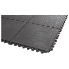 3' x 3' x 5/8" Thick Solid Deck Mat - Black - Grit Coated - Caliber Tooling