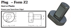 VDI Plug - Form Z2 (Steel) - Part #: CNC86 82.4083S - Caliber Tooling