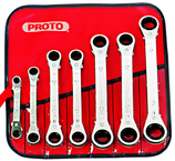 Proto® 7 Piece Offset Reversible Ratcheting Box Wrench Set - 6 and 12 Point - Caliber Tooling