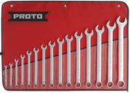 Proto® 15 Piece Full Polish Combination ASD Wrench Set - 12 Point - Caliber Tooling