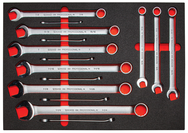 Proto® Foamed 15 Piece Combination Wrench Set- Satin- 12 Point - Caliber Tooling