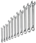 Proto® 11 Piece Full Polish Antislip Metric Combination Wrench Set - 12 Point - Caliber Tooling