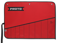 Proto® Red Canvas 10-Pocket Tool Roll - Caliber Tooling