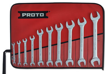 Proto® 10 Piece Satin Metric Open-End Wrench Set - Caliber Tooling