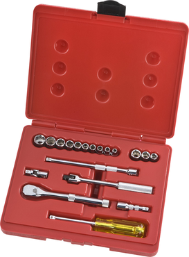 Proto® 1/4" Drive 19 Piece Socket, Combination Set - 6 and 8 Point - Caliber Tooling