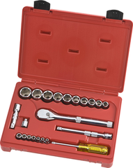 Proto® 1/4" and 3/8" Drive 22 Piece Socket Set - 6 Point - Caliber Tooling