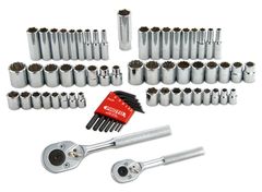 Proto® 1/4" & 3/8" Drive 63 Piece Socket Set- 6 & 12 Point- Tools Only - Caliber Tooling
