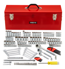 Proto® 1/4", 3/8" & 1/2" Drive 184 Piece Socket Set with Box - Caliber Tooling