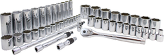 Proto® 3/8" & 1/2" Drive 50 Piece Combination Socket Set - 6 and 12 Point - Caliber Tooling