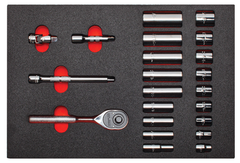 Proto® Foam Tray for Tool Set J52136 with Classic Pear Head Ratchet- 11x16" - Caliber Tooling