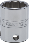 Proto® Tether-Ready 3/8" Drive Socket 18 mm - 12 Point - Caliber Tooling