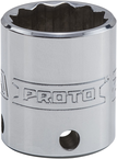 Proto® Tether-Ready 3/8" Drive Socket 22 mm - 12 Point - Caliber Tooling