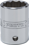 Proto® Tether-Ready 1/2" Drive Socket 22 mm - 12 Point - Caliber Tooling