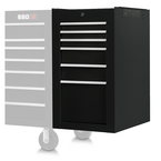 Proto® 550S Side Cabinet - 6 Drawer, Gloss Black - Caliber Tooling