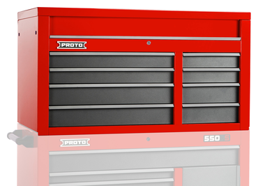 Proto® 550S 50" Top Chest - 8 Drawer, Gloss Red - Caliber Tooling