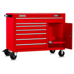 Proto® 550S 50" Workstation - 7 Drawer & 1 Shelf, Gloss Red - Caliber Tooling