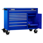 Proto® 550S 50" Workstation - 8 Drawer & 2 Shelves, Gloss Blue - Caliber Tooling