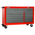 Proto® 550S 66" Workstation - 12 Drawer, Safety Red and Gray - Caliber Tooling