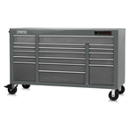 Proto® 550E 67" Front Facing Power Workstation w/ USB - 18 Drawer, Dual Gray - Caliber Tooling