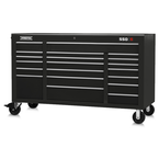 Proto® 550S 67" Workstation - 20 Drawer, Gloss Black - Caliber Tooling