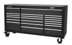 Proto® 550S 78" Workstation - 20 Drawer, Dual Black - Caliber Tooling