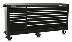 Proto® 550S 88" Workstation - 13 Drawer, Gloss Black - Caliber Tooling