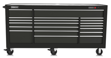 Proto® 550S 88" Workstation - 18 Drawer, Dual Black - Caliber Tooling